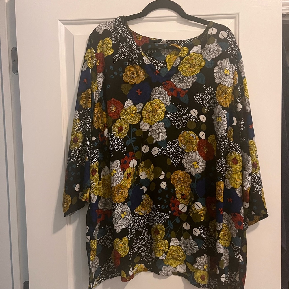 Floral Print Women's Top 3X